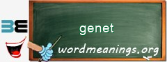 WordMeaning blackboard for genet